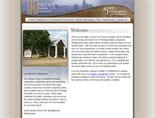 Tablet Screenshot of heritagebuildingcorp.com